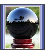  Natural Black Obsidian Quartz Crystal Ball Meditation Orb Sphere and Wo... - €43,08 EUR+
