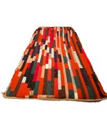 Vintage Hand Made Patchwork Scrap Heavy Quilt Blanket 70&quot;x80&quot; - $96.76 CAD