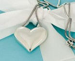 Vintage Tiffany Puffed Heart Pendant on Snake Chain Necklace in Sterling... - $375.00