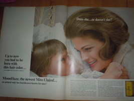 Miss Clairol Hair Color Mother &amp; Daughter Print Magazine Ad 1965 - £12.48 GBP