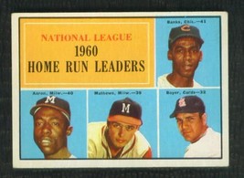 1961 Topps Aaron / Banks /MATHEWS / Boyer Home Run Leaders N.L. !! - £44.09 GBP