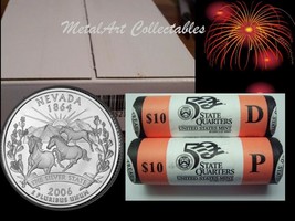 2006 NEVADA P &amp; D OFFICIAL US MINT STATEHOOD QUARTER ROLL SET UNOPENED BOX - $42.95