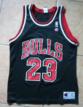 michael jordan basketball jersey vintage black red - £211.97 GBP