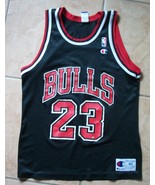 michael jordan basketball jersey vintage black red - £216.36 GBP