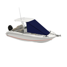 Marine Boat T-Top Bow Shade Extension Kit Black Blue Grey MA 047 - £265.53 GBP