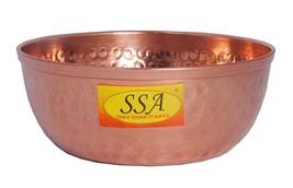 Copper Bowl Pure Copper Hammered 400 ML Approx For Ayurveda Health Benef... - £12.39 GBP