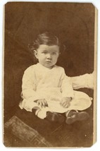CIRCA 1880&#39;S ID&#39;d CDV Adorable Little Boy Sitting on Chair Ryder&#39;s Cleveland OH - £7.41 GBP