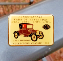 1986 Cars of Yesterday Pennsylvania Badge Pin Enamel ACPC 1912 Hudson Cl... - $7.28