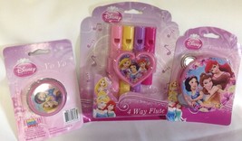 Disney Princess Novelty Toys - YoYo, Tambourine, Flute!  NEW Party Favors - £6.34 GBP