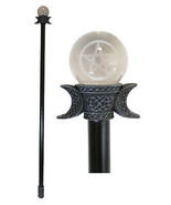 Triple Goddess Sacred Moon Pentagram Star LED Glass Decorative Prop Swag... - £35.43 GBP