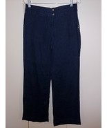 INC INTERNATIONAL CONCEPTS LADIES DK BLUE 100% LINEN CASUAL PANTS-2-GENT... - €7,37 EUR