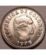 Gem Unc Colombia 1976 10 Centavos~Head Of Santander~Free Shipping - £2.50 GBP