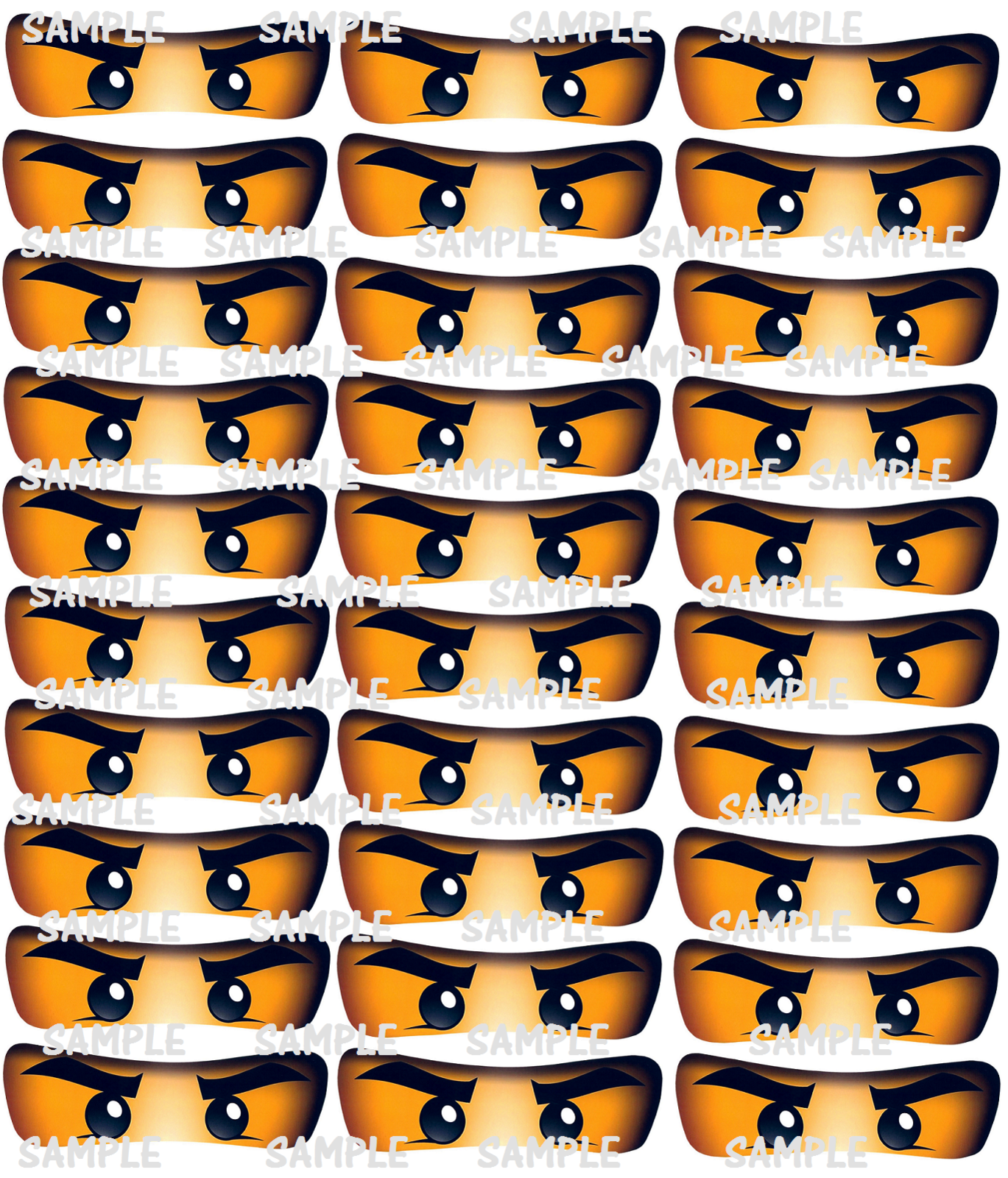 30 PRINTED Ninjago inspired Eyes, Eye Stickers,Decorations, Birthday, supplies
