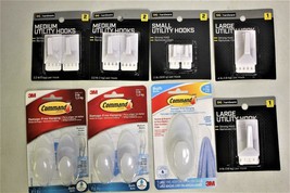 3M Command Damage Free Wall Hooks Mounting Hanging Adhesive Strips Variety Lot - $31.97