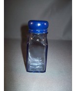 Glass Bottle Blue Hue Cobalt Blue Plastic Cap Salt Or Pepper Shaker - £4.69 GBP