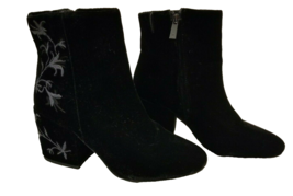 KENNETH COLE Womens Renna Velvet Ankle Boots Shoes Size 7 1/2 M Black Floral NEW - £30.67 GBP