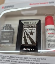 Rare Dedicated To Freedom  Zippo Lighter Gift Kit - $37.95