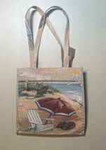 Vintage Jade Beach Tapestry Tote Bag With Matching Change Purse - $94.05
