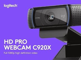 Logitech Logi C920X webcam Camera PC 1080 HD Remote Work From Home Office - £39.86 GBP