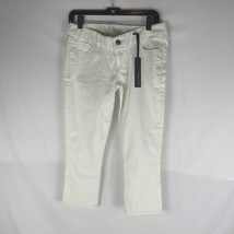 Express Jeans NWT Zelda Crop White Size 8 33x22 Low Rise Y2K - £10.99 GBP