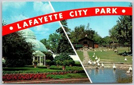 Postcard Lafayette City Park Norfolk Virginia posted round dated 1967 - £4.82 GBP