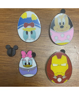 Lot Of 4 Egg Shaped Disney Pins Trading Ironman Minnie Mouse Donald Dais... - $22.56