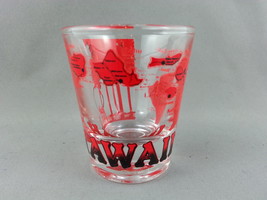 Vintage Hawaii shot Glass - Red Graphic with Black Outline - In Mint Condition - £23.11 GBP