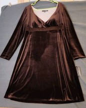 NWT Muse For Boston Proper V Neck Velvet Dress Whimsigothic Empire Waist Sz 14  - £37.35 GBP