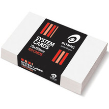 Olympic Plain System Cards 100pk 75x125mm (White) - $32.40