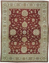 Red Hand Knotted 8x10 Chobi Rug - Soft Silky Wool - £820.37 GBP