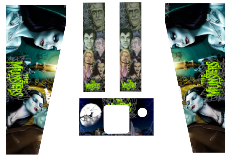 The Munsters Atgames Legends Pinball starwars Design Decal Vinyl Pinball graphic