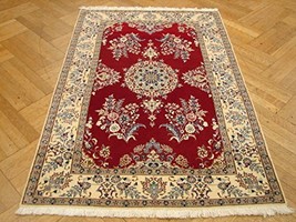 3x5 Burgundy Signed &quot; Habibian &quot;Nain Rug Very Fine HANDMADE Iran Rug - £1,097.92 GBP