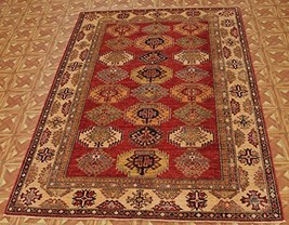 Caucasian Mountains Weavers Super Kazak Unique 6&#39; x 8&#39; Rug - £985.76 GBP