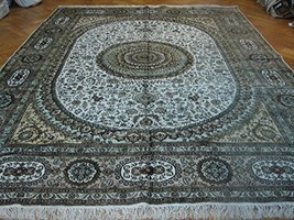 IVORY 9x12 HAND KNOTTED SILK CARPET Imported from China - £2,119.96 GBP