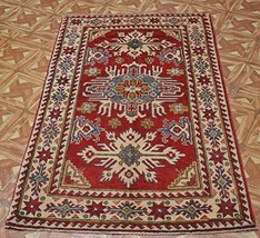 Kazak Antiqued 3&#39; x 5&#39; Delicate Antique Replica Area Rug - £263.21 GBP