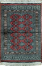 Copper Red 4x6 Fine Quality Bokhara Wool Carpet - £442.06 GBP