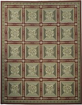 Checked 8&#39; x 10&#39; Double Knot Needlepoint Geometric Rug - £685.62 GBP
