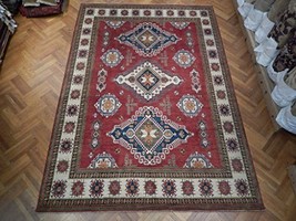 Handmade 10x14 Kazak Rug Natural dyes, hand-spun wool - £1,420.89 GBP
