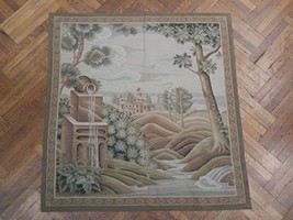 Square 5x5 Wall Hanging Tapestry Paysage Village Arts - $1,078.39