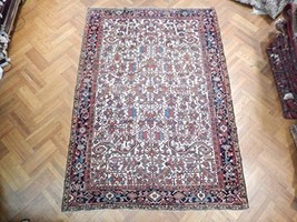 Unique Antique All-Over 7x10 Persian IVORY Heriz Rug - £1,149.30 GBP