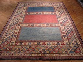 6&#39; x 9&#39; PAK KAZAK Geometric Handmade New Rug - £696.34 GBP