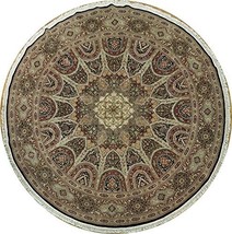 Isfahan 10&#39; x 10&#39; Handmade Wool&amp;Silk NEW Fine Round Rug - £2,076.05 GBP