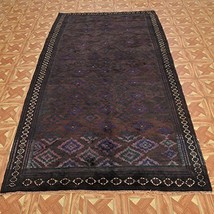 Brown Baluch Ethnic Rug Authentic 4&#39; x 8&#39; Genuine Afghani Rug - £314.60 GBP