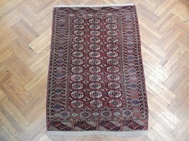 Vintage Handmade 4x6 Turkman Persian Bokhara Rug - £381.68 GBP