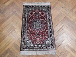 Red Persian Tabriz Design 3x4 NEW Fine Silk Rug - £565.77 GBP
