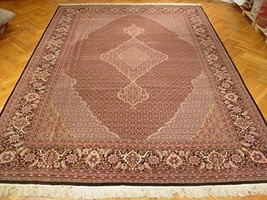 Silk &amp; Wool Super Fine 10x14 Mahi Tabriz Rug - £4,239.93 GBP