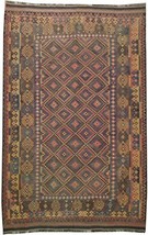 Brown Handmade 7x12 Tribal Kilim Rug - All Over Design - $917.28