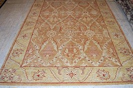 Honey Gold New Hand Knotted Transitional Peshawar Rug - £1,037.25 GBP