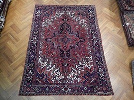 7x10 Persian Heriz Area Rug 1950's Authentic Carpet - $1,914.92