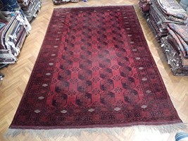 Large Oversize 11x16 Afghan Original Antique Afghan Turkoman Bokhara Rug - £2,576.37 GBP